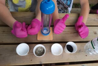 Kids learn about water purification
